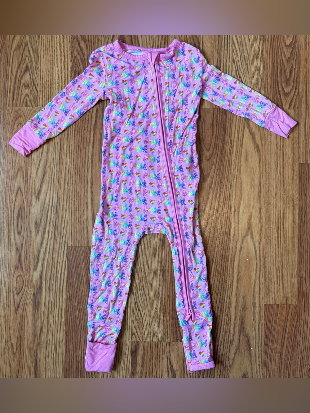 POSH PEANUT Lisa Frank Pink Convertible Sleeper 12-18M